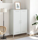VidaXL Hoge kast 68x39x113 cm staal wit