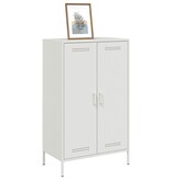 VidaXL Hoge kast 68x39x113 cm staal wit