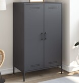 VidaXL Hoge kast 68x39x113 cm staal antracietkleurig