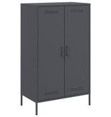 VidaXL Hoge kast 68x39x113 cm staal antracietkleurig