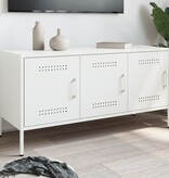 VidaXL Tv-meubel 100,5x39x50,5 cm staal wit