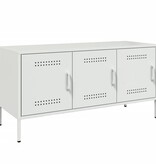 VidaXL Tv-meubel 100,5x39x50,5 cm staal wit