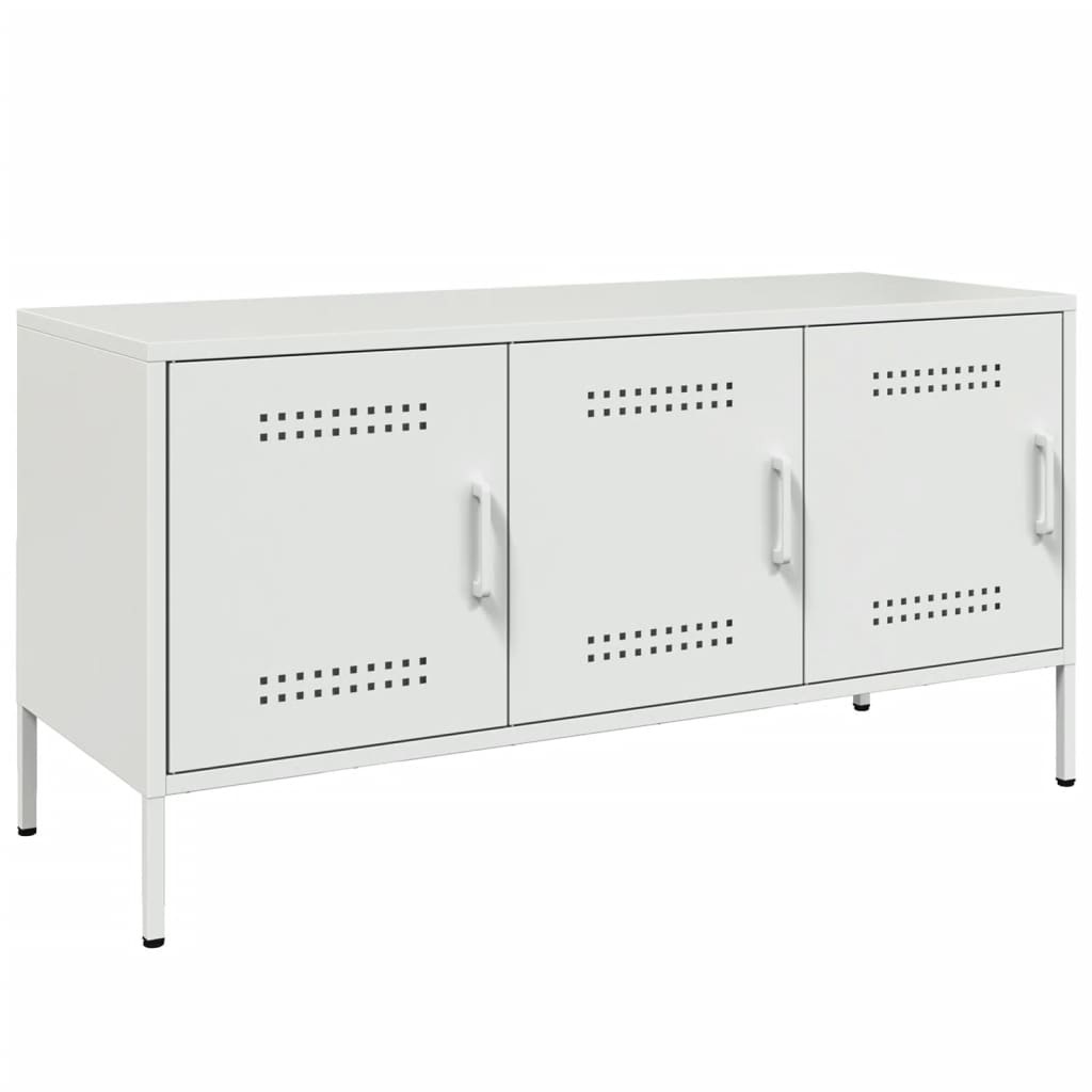 VidaXL Tv-meubel 100,5x39x50,5 cm staal wit