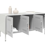 VidaXL Tv-meubel 100,5x39x50,5 cm staal wit