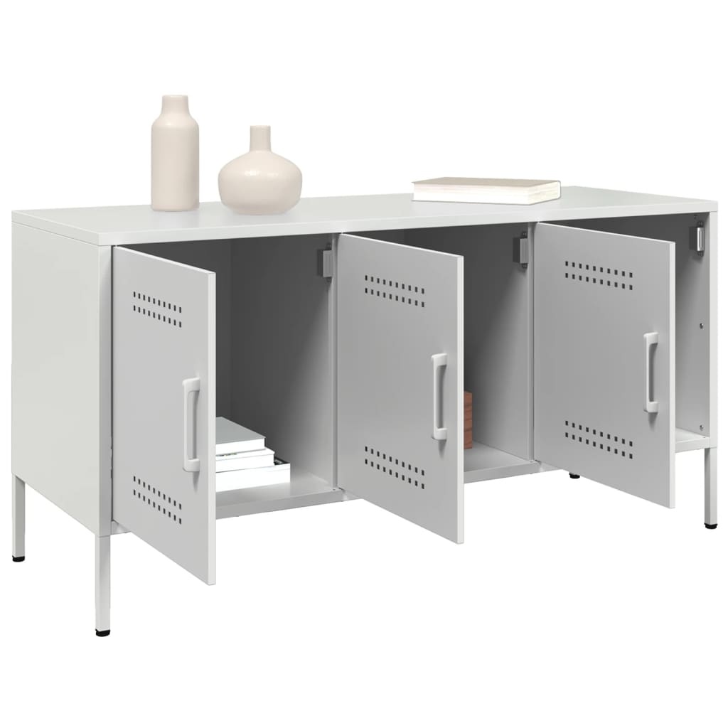 VidaXL Tv-meubel 100,5x39x50,5 cm staal wit