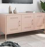 VidaXL Tv-meubel 100,5x39x50,5 cm staal roze