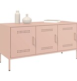 VidaXL Tv-meubel 100,5x39x50,5 cm staal roze