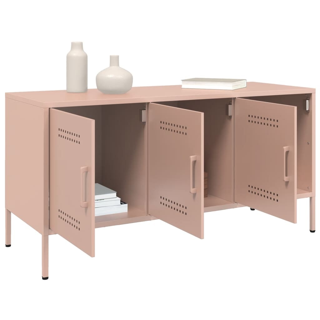 VidaXL Tv-meubel 100,5x39x50,5 cm staal roze