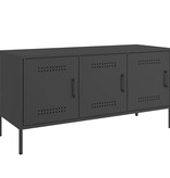 VidaXL Tv-meubel 100,5x39x50,5 cm staal zwart