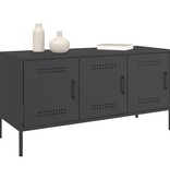 VidaXL Tv-meubel 100,5x39x50,5 cm staal zwart