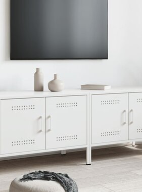 VidaXL Tv-meubelen 2 st 68x39x50,5 cm staal wit