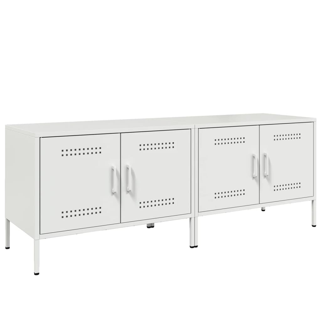 VidaXL Tv-meubelen 2 st 68x39x50,5 cm staal wit