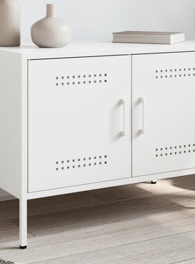 VidaXL Tv-meubel 68x39x50,5 cm staal wit