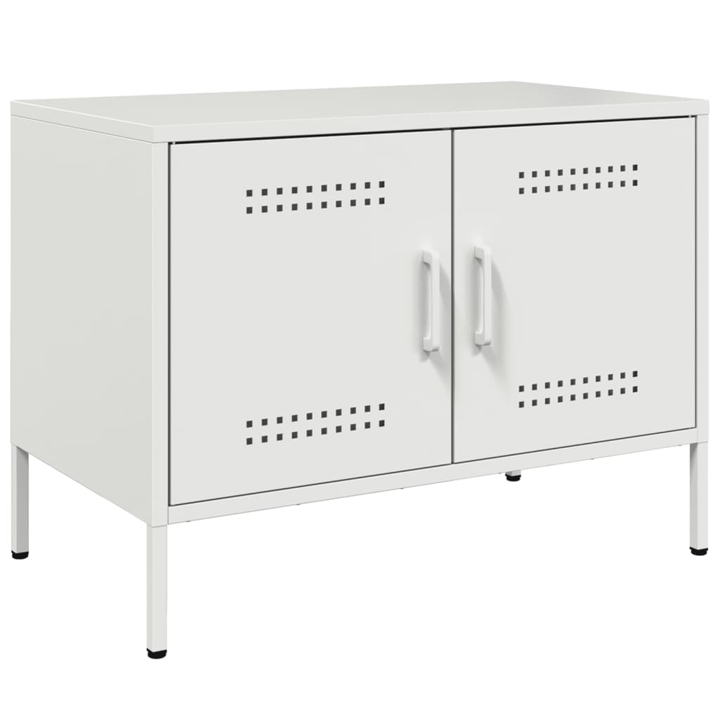 VidaXL Tv-meubel 68x39x50,5 cm staal wit