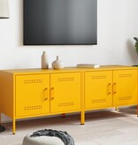 VidaXL Tv-meubelen 2 st 68x39x50,5 cm staal mosterdgeel
