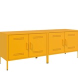 VidaXL Tv-meubelen 2 st 68x39x50,5 cm staal mosterdgeel