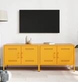 VidaXL Tv-meubelen 2 st 68x39x50,5 cm staal mosterdgeel