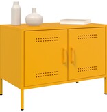 VidaXL Tv-meubelen 2 st 68x39x50,5 cm staal mosterdgeel
