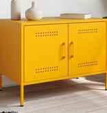 VidaXL Tv-meubel 68x39x50,5 cm staal mosterdgeel