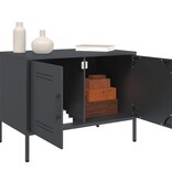 VidaXL Tv-meubelen 2 st 68x39x50,5 cm staal antracietkleurig