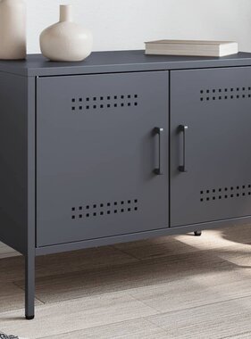 VidaXL Tv-meubel 68x39x50,5 cm staal antracietkleurig