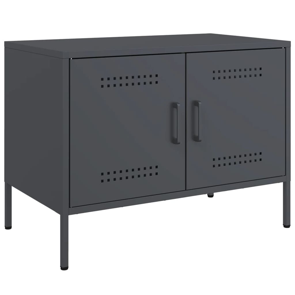 VidaXL Tv-meubel 68x39x50,5 cm staal antracietkleurig