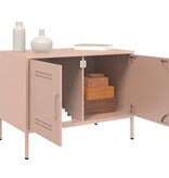 VidaXL Tv-meubelen 2 st 68x39x50,5 cm staal roze