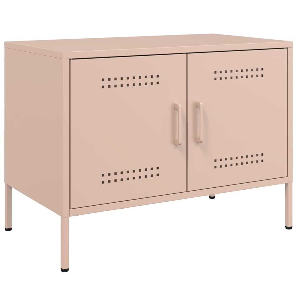 VidaXL Tv-meubel 68x39x50,5 cm staal roze