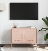 VidaXL Tv-meubel 68x39x50,5 cm staal roze