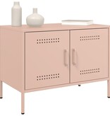 VidaXL Tv-meubel 68x39x50,5 cm staal roze