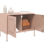 VidaXL Tv-meubel 68x39x50,5 cm staal roze