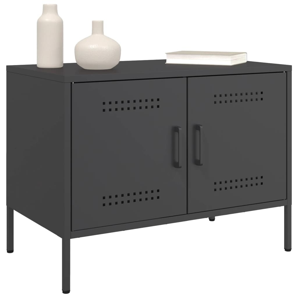 VidaXL Tv-meubelen 2 st 68x39x50,5 cm staal zwart