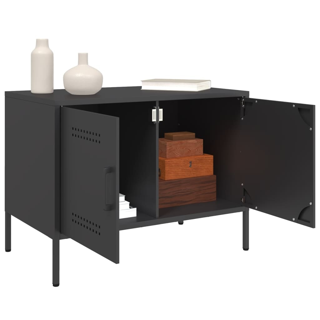 VidaXL Tv-meubelen 2 st 68x39x50,5 cm staal zwart