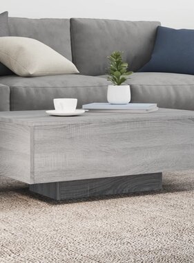 VidaXL Salontafel met LED-verlichting 85x55x31 cm grijs sonoma eiken