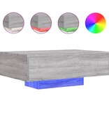 VidaXL Salontafel met LED-verlichting 85x55x31 cm grijs sonoma eiken