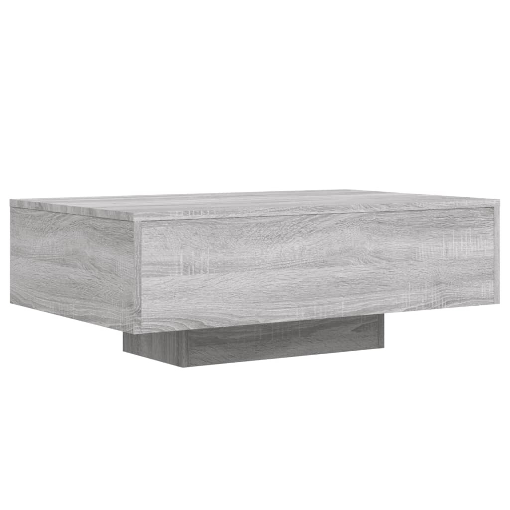 VidaXL Salontafel met LED-verlichting 85x55x31 cm grijs sonoma eiken