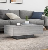 VidaXL Salontafel met LED-verlichting 85x55x31 cm grijs sonoma eiken