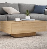 VidaXL Salontafel met LED-verlichting 85x55x31 cm sonoma eikenkleurig