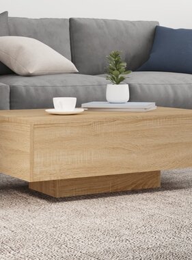 VidaXL Salontafel met LED-verlichting 85x55x31 cm sonoma eikenkleurig