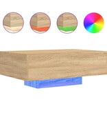 VidaXL Salontafel met LED-verlichting 85x55x31 cm sonoma eikenkleurig