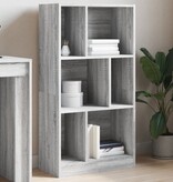 VidaXL Boekenkast 57x28,5x107,5 cm bewerkt hout grijs sonoma eiken
