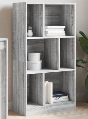 VidaXL Boekenkast 57x28,5x107,5 cm bewerkt hout grijs sonoma eiken