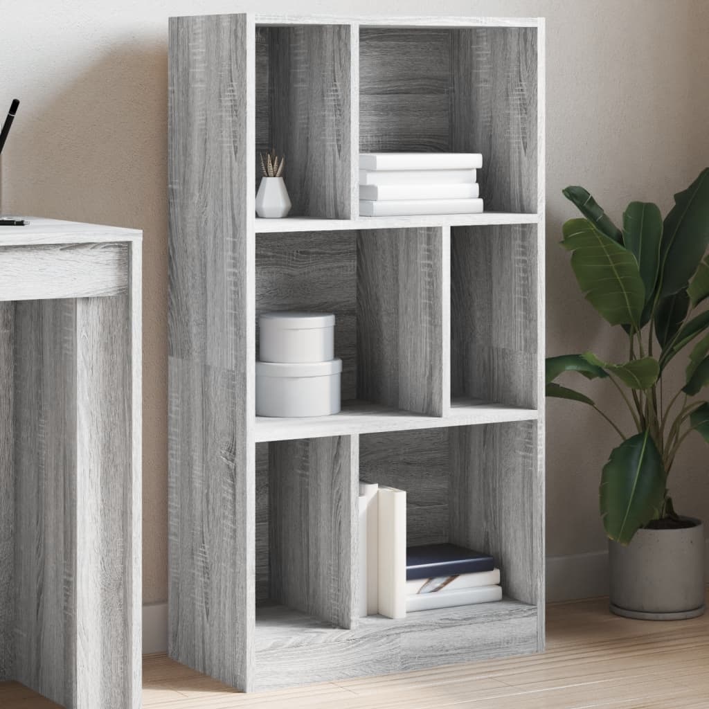 VidaXL Boekenkast 57x28,5x107,5 cm bewerkt hout grijs sonoma eiken