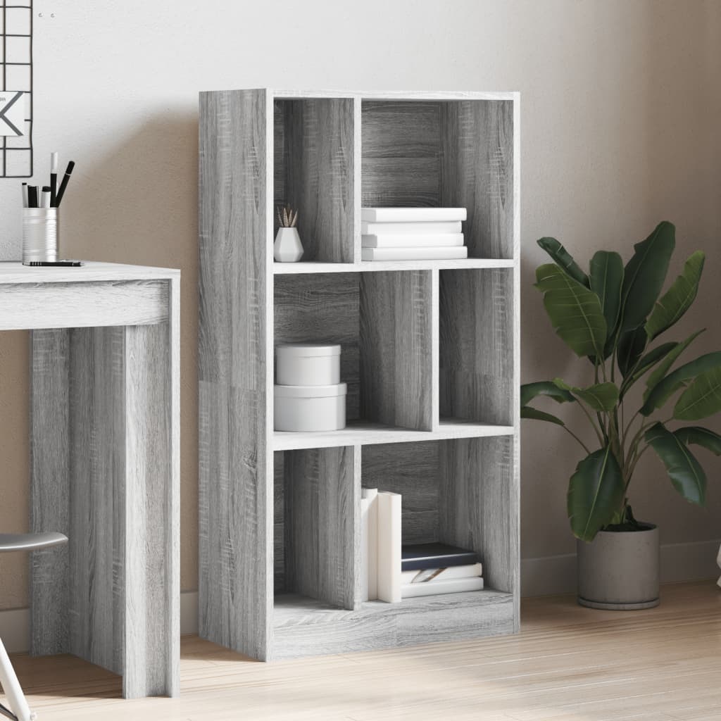 VidaXL Boekenkast 57x28,5x107,5 cm bewerkt hout grijs sonoma eiken