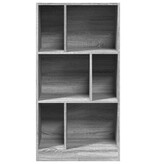 VidaXL Boekenkast 57x28,5x107,5 cm bewerkt hout grijs sonoma eiken
