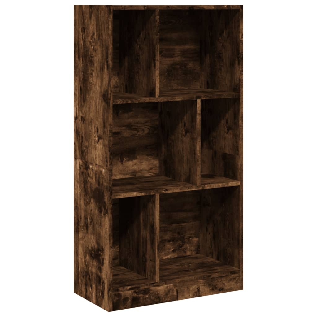 VidaXL Boekenkast 57x28,5x107,5 cm bewerkt hout gerookt eikenkleurig