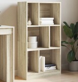 VidaXL Boekenkast 57x28,5x107,5 cm bewerkt hout sonoma eikenkleurig