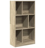 VidaXL Boekenkast 57x28,5x107,5 cm bewerkt hout sonoma eikenkleurig