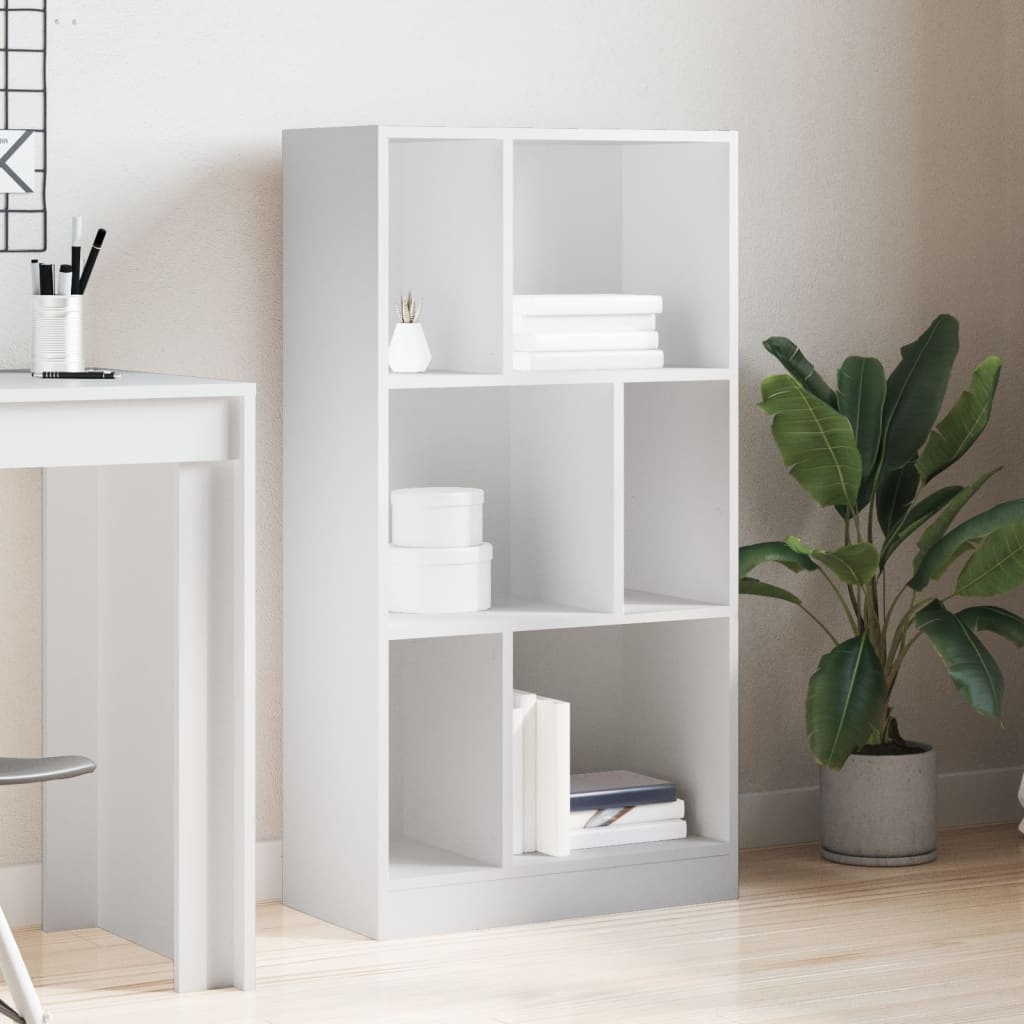 VidaXL Boekenkast 57x28,5x107,5 cm bewerkt hout wit