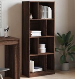 VidaXL Boekenkast 57x28,5x141 cm bewerkt hout bruin eikenkleurig